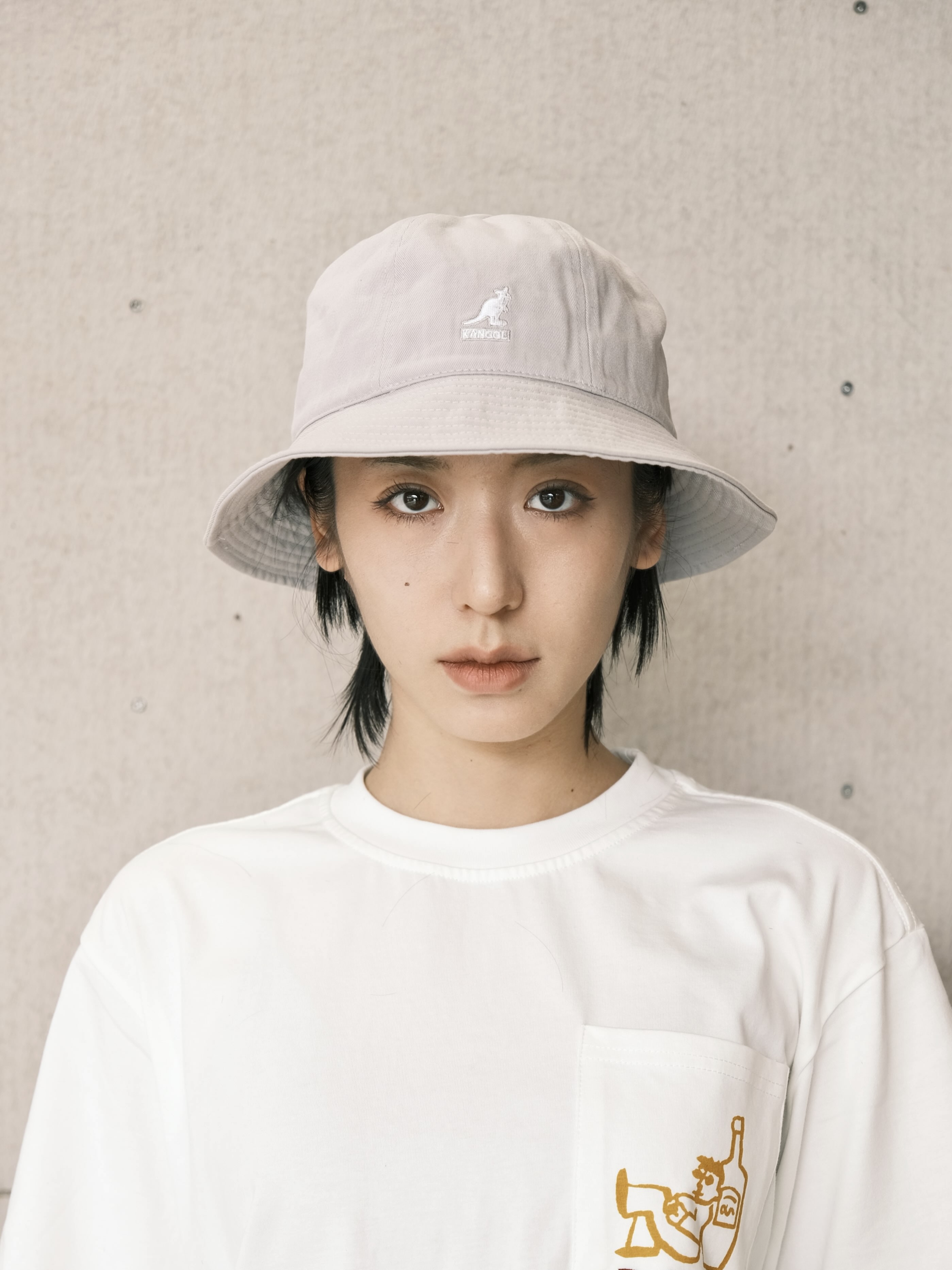 Kangol Washed Casual袋鼠帆布水洗男女遮阳盆帽男女圆顶渔夫帽 - 图0