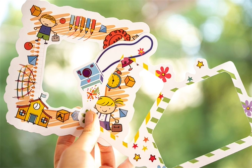 Детская фоторамка для детского сада, наклейка, DIY