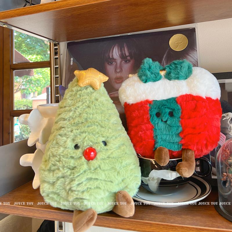 圣诞节姜饼人礼物老人装饰抱枕树玩偶客厅沙发毛绒玩具吸盘小挂件 - 图1