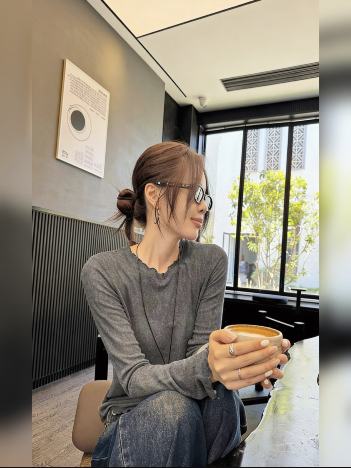 秋冬大码女装花边领高弹力修身打底衫女显瘦减龄内搭外穿小众T恤,淘宝优惠券,粉丝福利购,淘宝优惠卷