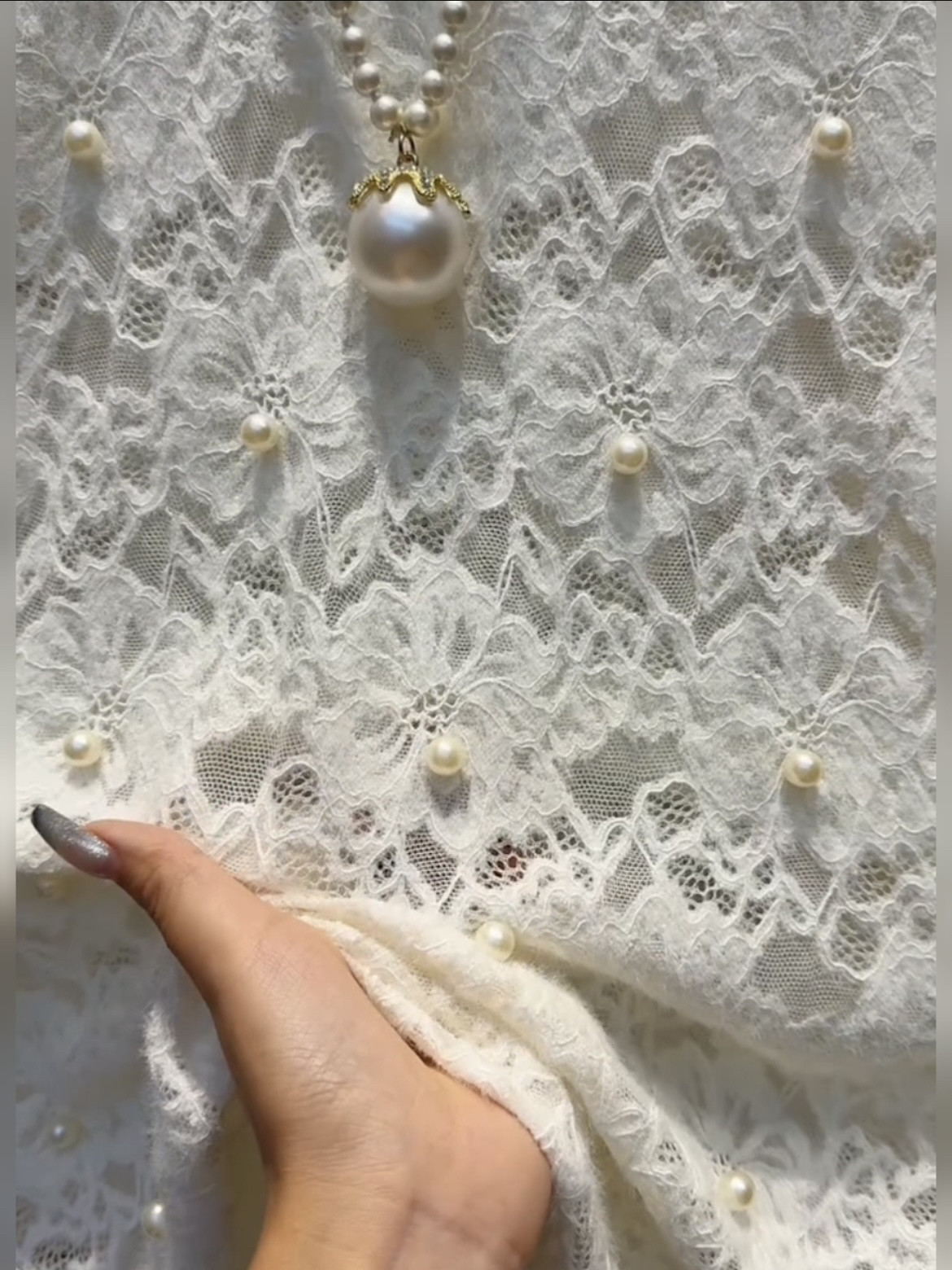 秋冬磨毛蕾丝中长款蕾丝衫重工钉珠宽松大版遮肉显瘦保暖花朵打底,淘宝优惠券,粉丝福利购,淘宝优惠卷