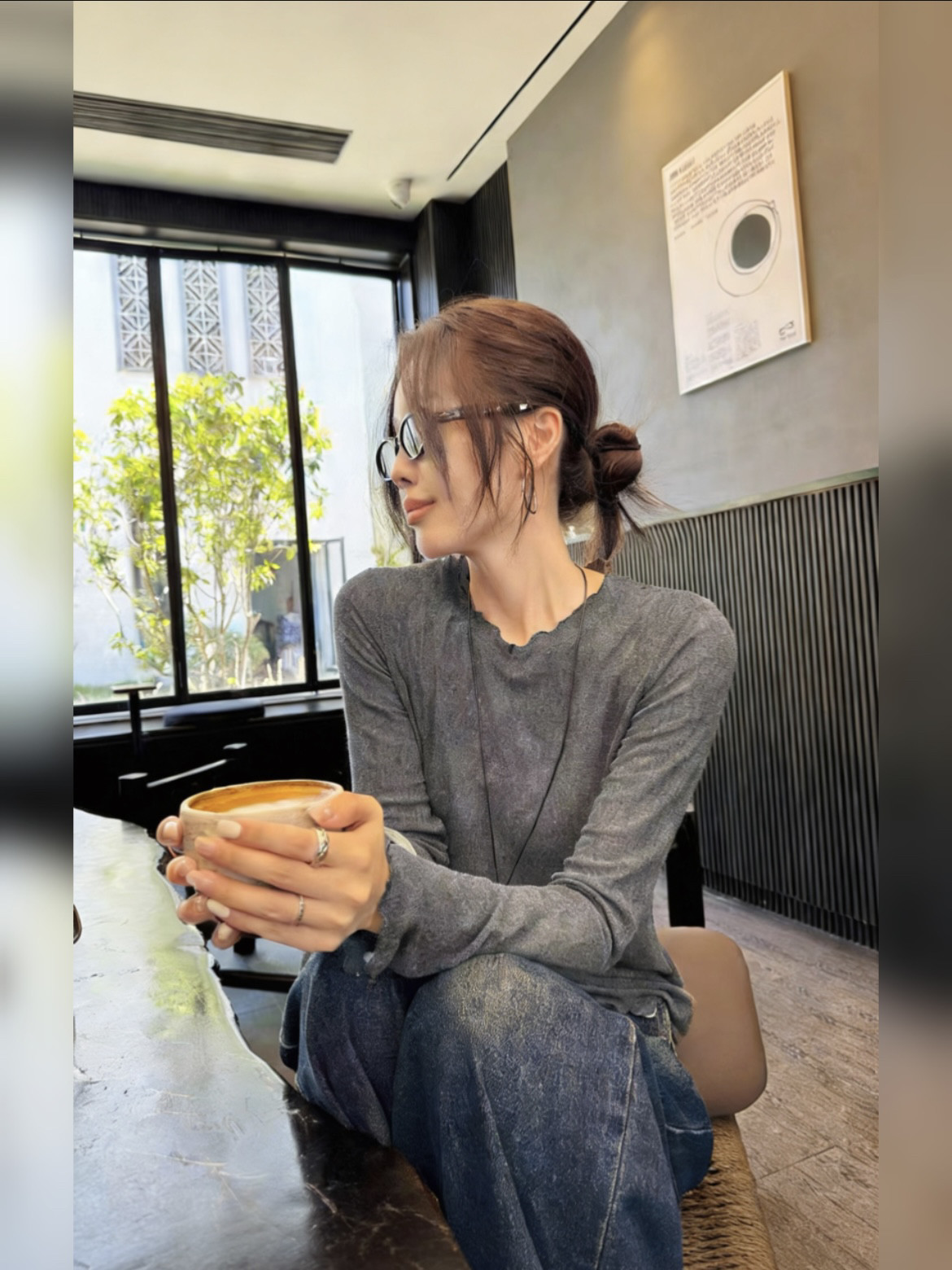 秋冬大码女装花边领高弹力修身打底衫女显瘦减龄内搭外穿小众T恤,淘宝优惠券,粉丝福利购,淘宝优惠卷