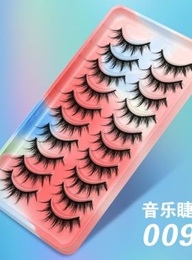 欧美009小恶魔芭比假睫毛女放大双眼浓密纤长黑硬梗整条撑双眼皮