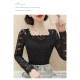 ຜ້າລູກໄມ້ບວກກັບ velvet ກະທັດຮັດ ruffle