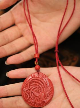 朱砂天凤护身吊坠挂件女士礼物