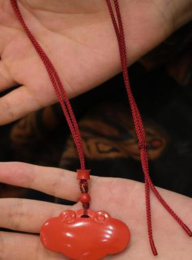 朱砂如意形吊坠妈妈礼物喜上眉梢