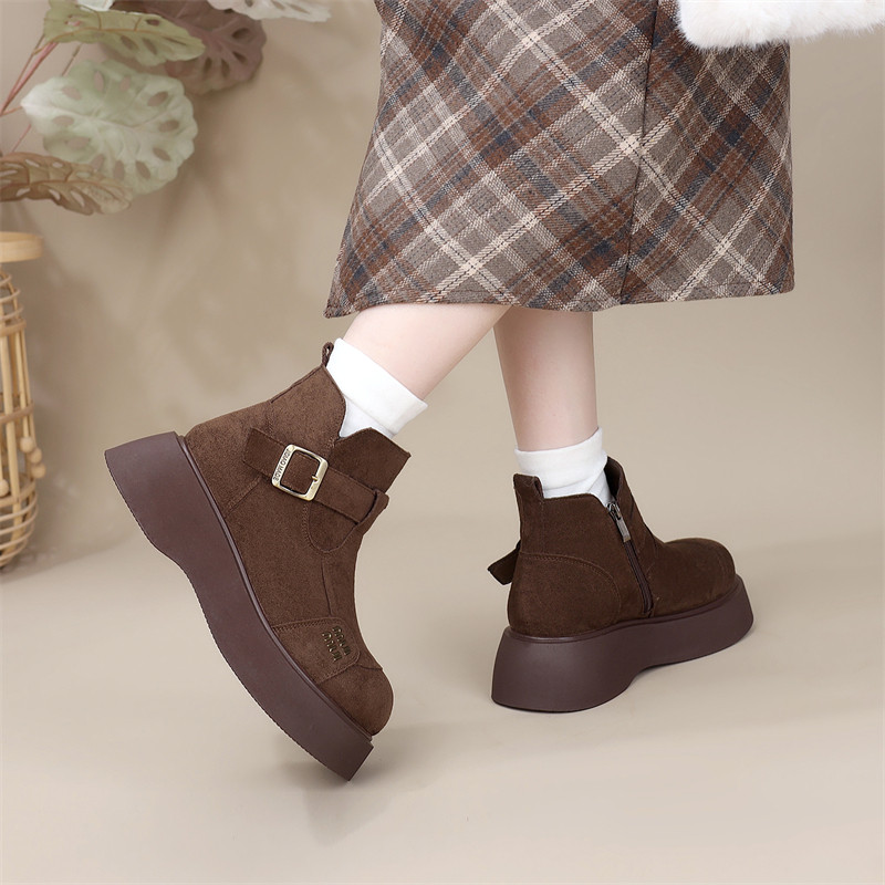 厚底大棉勃肯短靴女2025冬季新款羊毛加厚保暖抗寒东北防滑雪地靴,淘宝优惠券,粉丝福利购,淘宝优惠卷