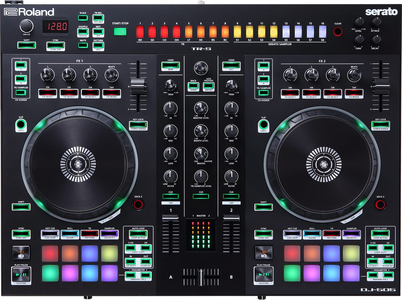 ROLAND DJ-505数码DJ打碟机MIDI控制器支持serato dj软件罗兰新品 - 图0