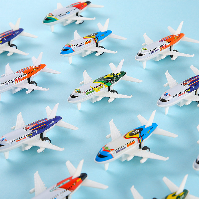 儿童创意卡通铁皮回力飞机小学生奖品幼儿园奖励小礼品分享小礼物