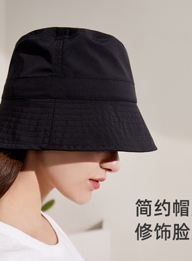 KK&uvno防晒帽子遮脸防紫外线遮阳帽渔夫帽夏太阳帽秋天出游盆帽