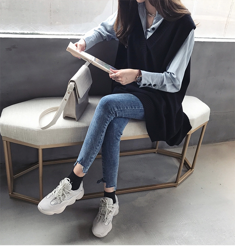 2025秋季衬衣女士200斤大码网红衬衫设计感小众长袖上衣二件套潮 - 图2
