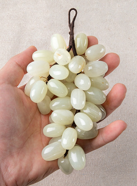 北欧样板房天然玉石葡萄家居挂件