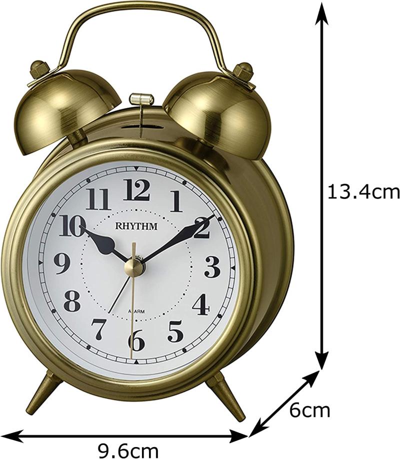 日本代购直邮丽声Rhythm居家经典指针金属闹钟8RAA06SR63包邮 - 图2