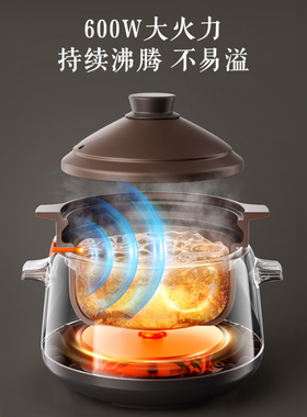 苏泊尔电炖锅中华炽陶家用煲汤大功率多功能大容量智能预约电砂锅