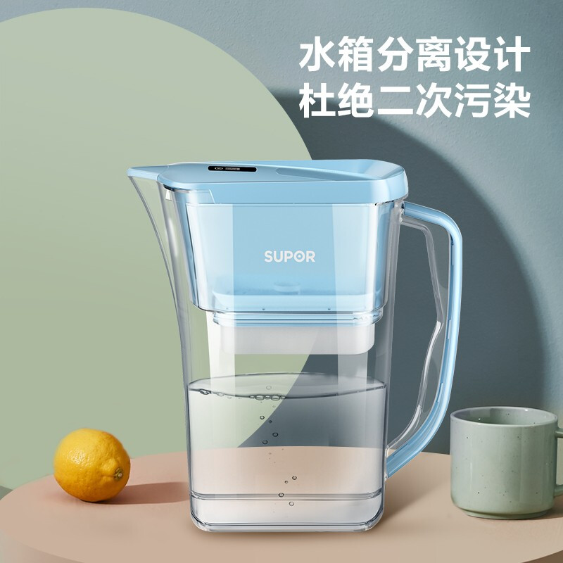 苏泊尔净水壶自来水活性炭过滤器家用直饮厨房净水器滤水器滤水壶 - 图0