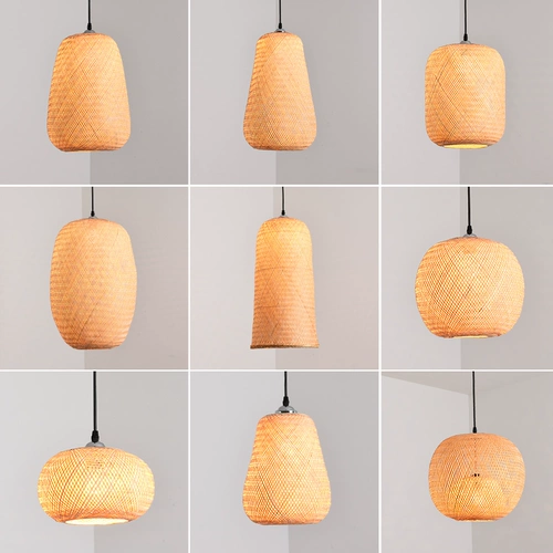 Люстра для загородного дома подходит для лестницы, бамбуковый светильник для гостиной для беседки, китайский стиль, для салонов красоты