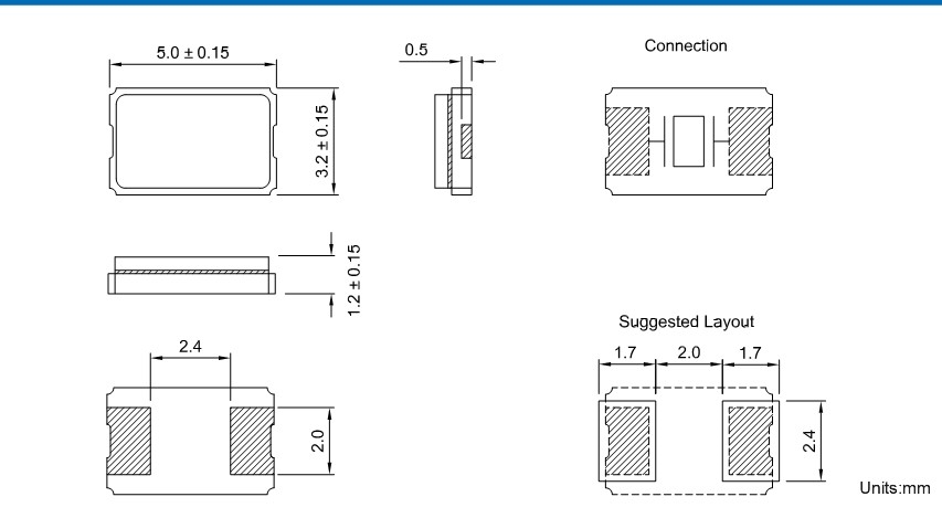 5032 专业汽车遥控贴片晶振 12.731M 12.731MHZ  5.0*3.2  SMD2