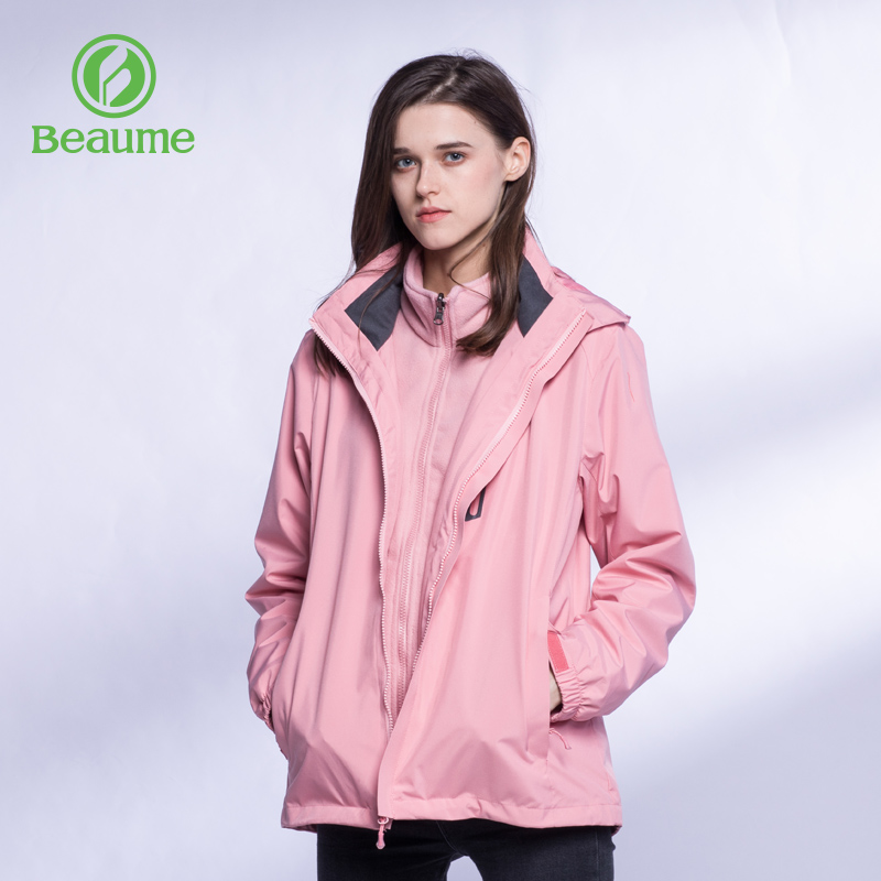 Beaume北客三合一冲锋衣女可拆卸两件套保暖登山服外套男FAB94052-图1