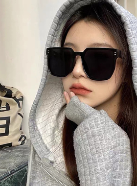 防紫外线方形大框黄色墨镜男女潮