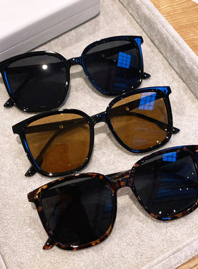 防紫外线茶色墨镜男女高级感大框