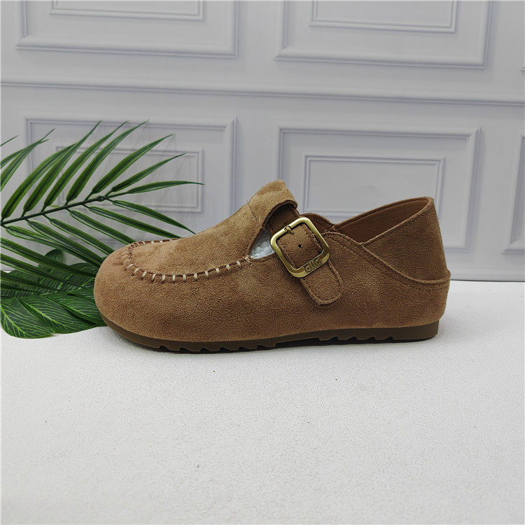 休闲风勃肯鞋女圆头平底魔术贴单鞋皮带扣百搭舒适软底女鞋,淘宝优惠券,粉丝福利购,淘宝优惠卷
