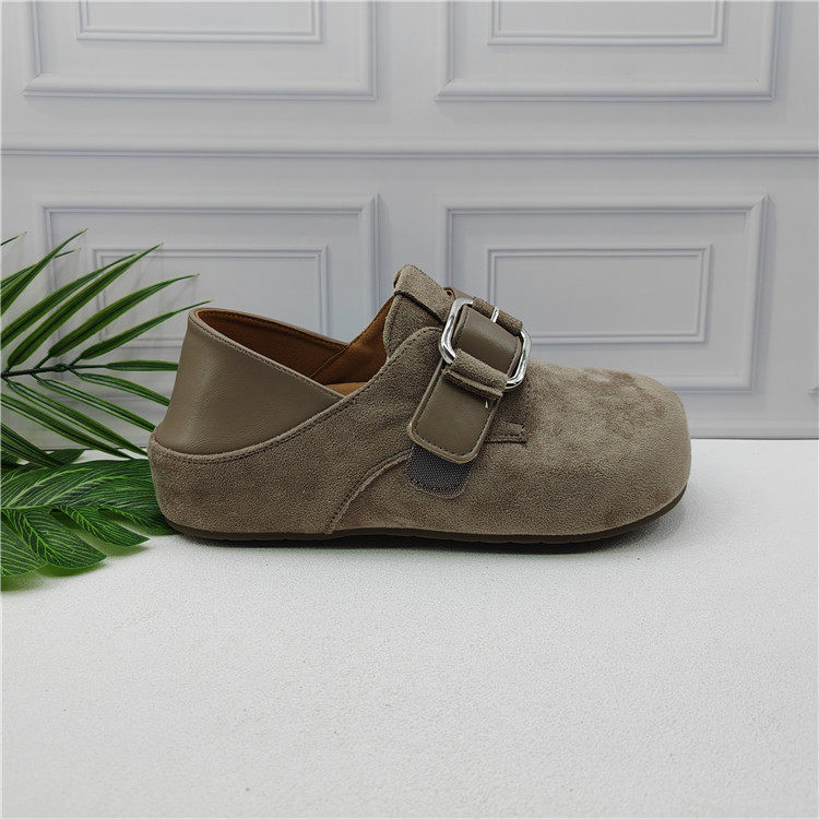 26春季复古风搭扣一脚蹬勃肯鞋女搭扣圆头平底休闲懒人单鞋女,淘宝优惠券,粉丝福利购,淘宝优惠卷