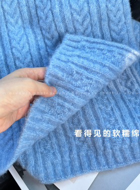 【羊毛混纺】加厚保暖软绵围巾