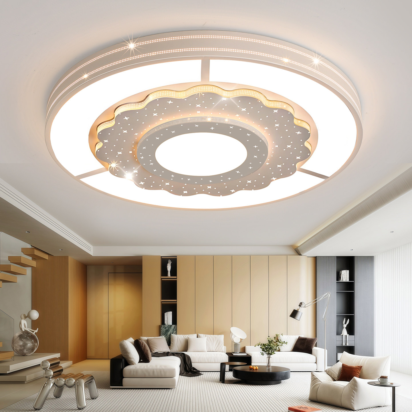 客厅大灯简约现代圆形大厅主灯2026新款led吸顶灯大尺寸高亮灯具,淘宝优惠券,粉丝福利购,淘宝优惠卷