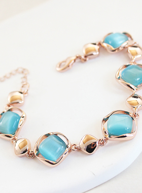 威妮华女猫眼石欧美风手链