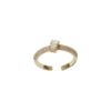Niche fashion high-end curved natural mother-of-pearl open ring with simple temperament and versatile open adjustable ring for women