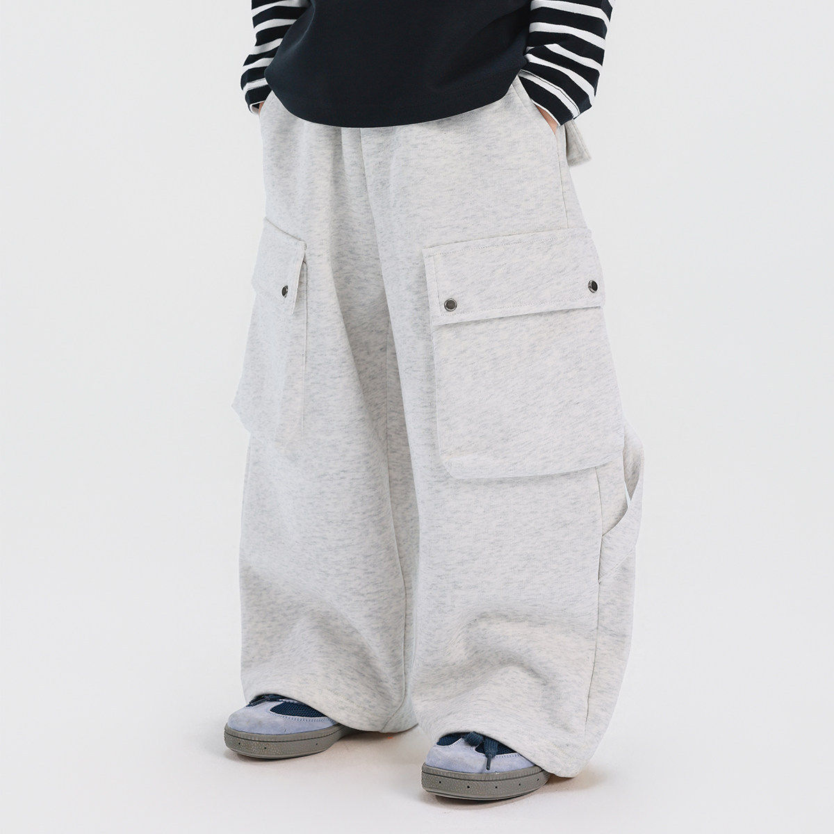 26春款男童工装裤运动裤儿童中大童男孩休闲长裤浅花灰色110~160,淘宝优惠券,粉丝福利购,淘宝优惠卷