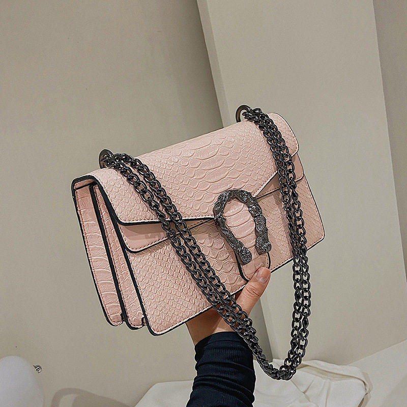 爆款欧美蛇纹女包单肩斜挎包2026新款欧美腋下酒神小方包链条潮包,淘宝优惠券,粉丝福利购,淘宝优惠卷