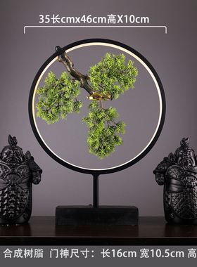 护宅门神哼哈二将新中式摆件家居装饰品客厅门口玄关电视柜书房