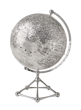 透明地球仪摆件轻奢高档现代家居客厅酒柜电视柜办公室书柜装饰品