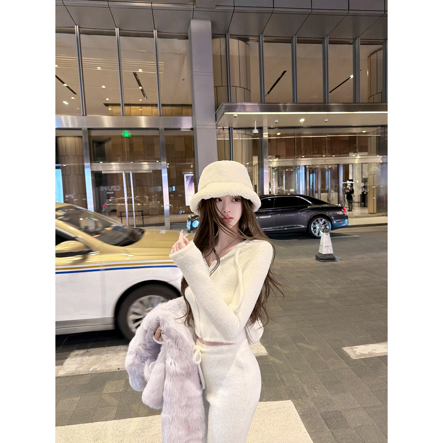 若语定制 韩女套装 纯欲气质420g环保貂绒连帽上衣裤子两件套冬季,淘宝优惠券,粉丝福利购,淘宝优惠卷