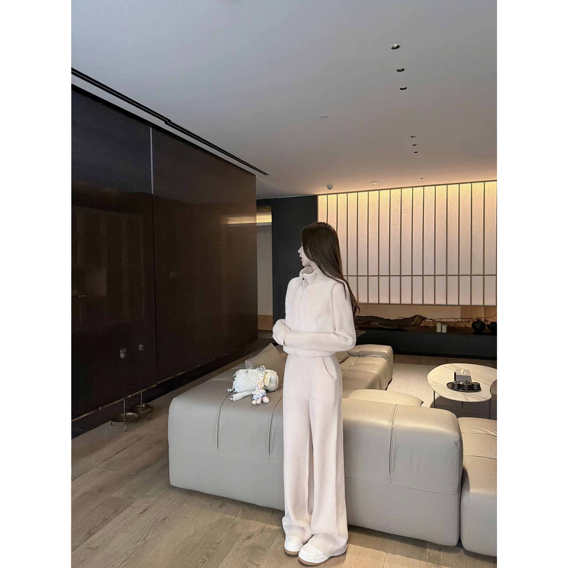 若语定制 a10白开水套组 奶桂粉坑条上衣短裤休闲两件套运动时尚,淘宝优惠券,粉丝福利购,淘宝优惠卷