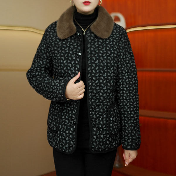 正品新款冬季毛领棉衣妈妈装时尚休闲加绒加厚保暖棉袄大码外套女,淘宝优惠券,粉丝福利购,淘宝优惠卷