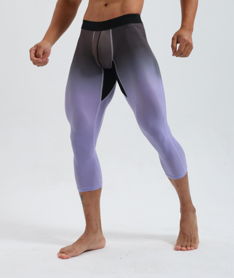 GYM薄男子跑步运动健身裤男七分裤子训练紧身裤男高弹速干压缩裤,淘宝优惠券,粉丝福利购,淘宝优惠卷