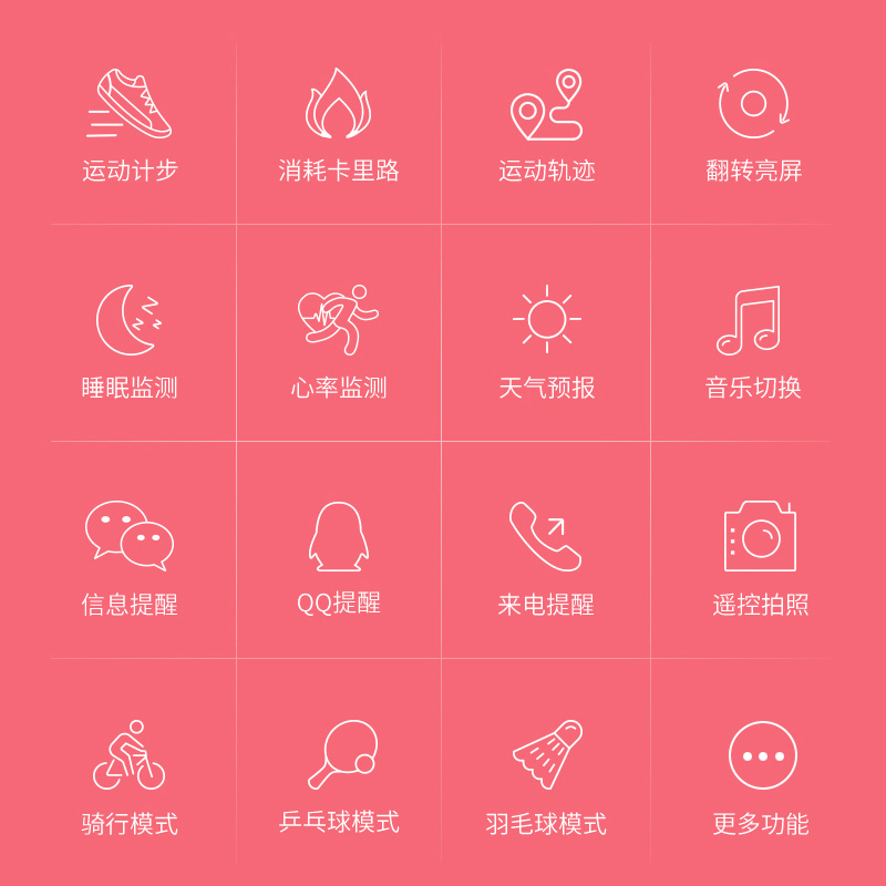 starhao星豪旗舰店智能手环女款心率血压多功能蓝牙华为小米苹果通用防水运动手表女0