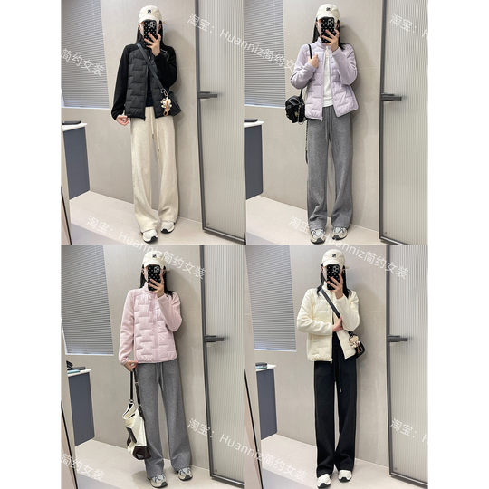 Polar fleece spliced ​​down cotton warmer jacket