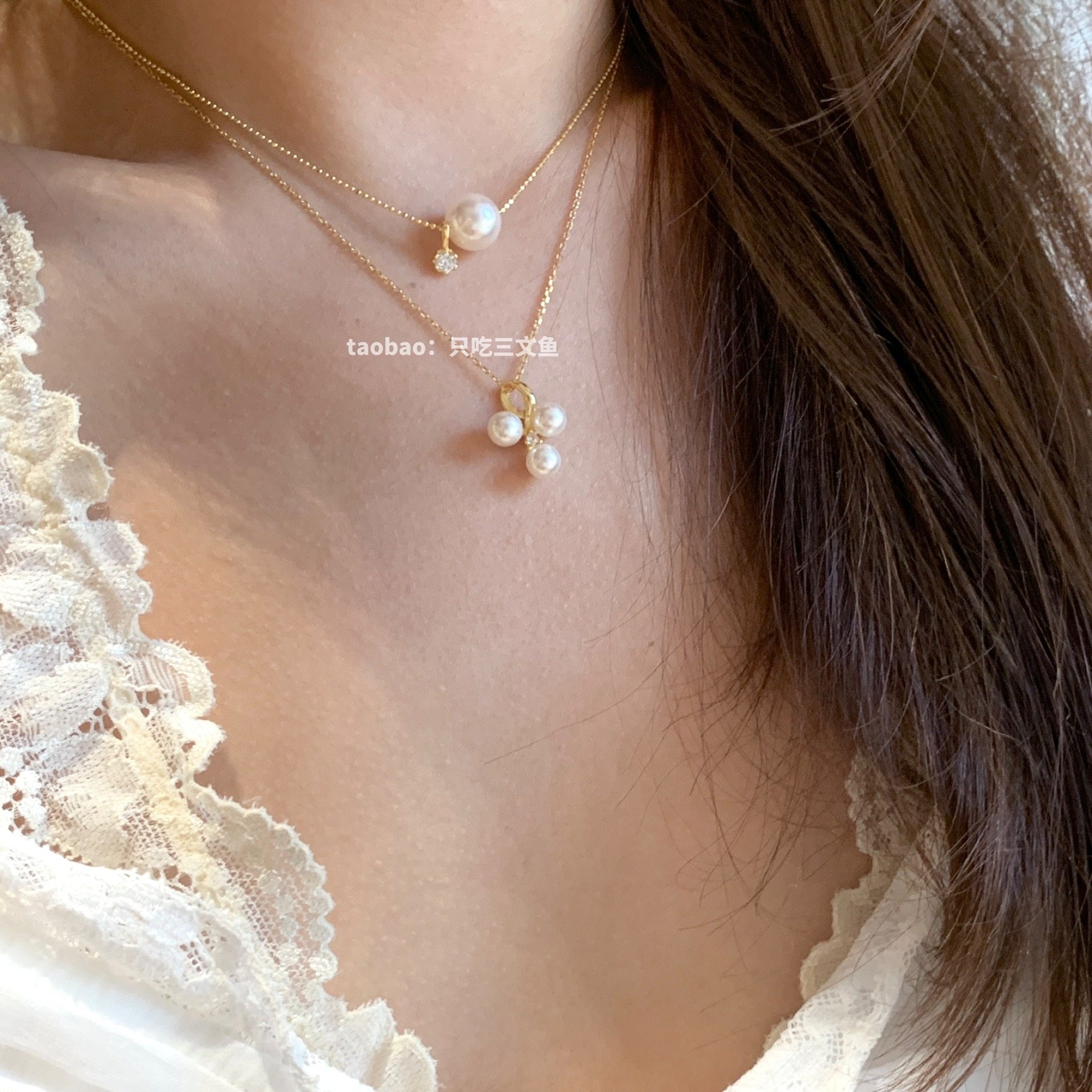 只吃三文鱼-纯银长期主义高端线*施华洛珍珠葡萄串 金色/银色,淘宝优惠券,粉丝福利购,淘宝优惠卷