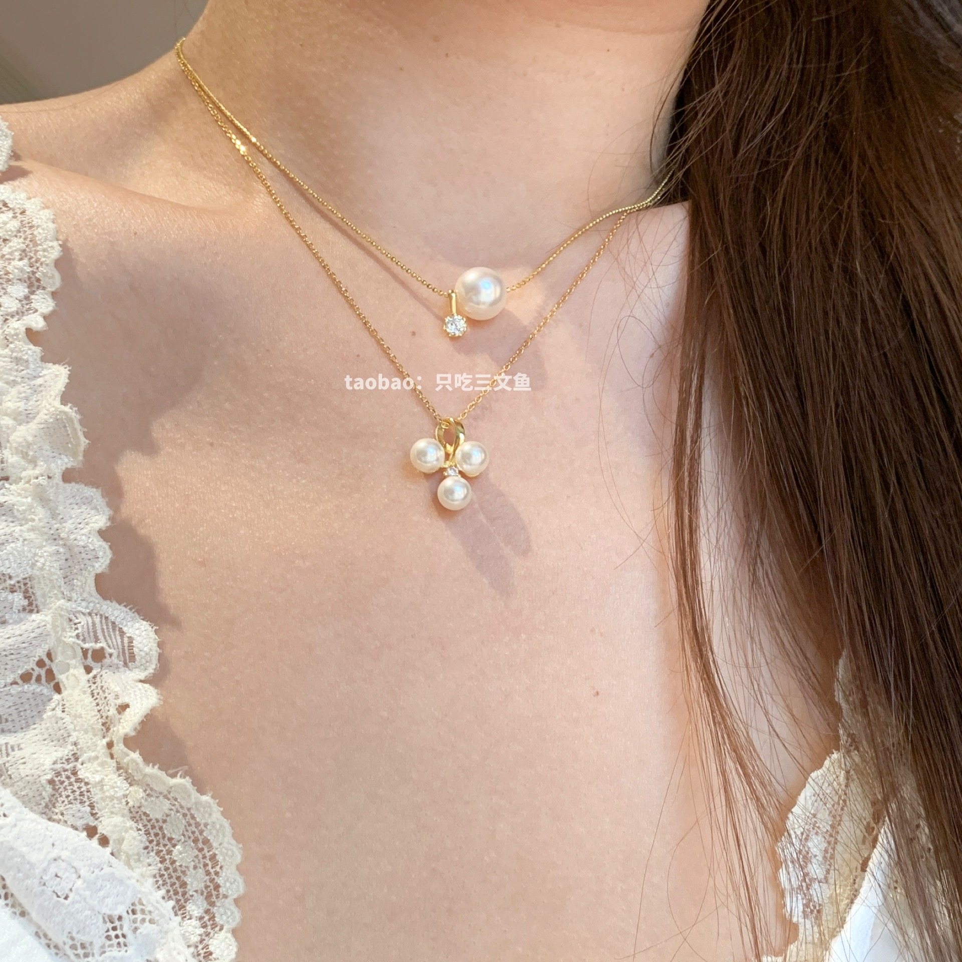 只吃三文鱼-纯银长期主义高端线*施华洛珍珠葡萄串 金色/银色,淘宝优惠券,粉丝福利购,淘宝优惠卷