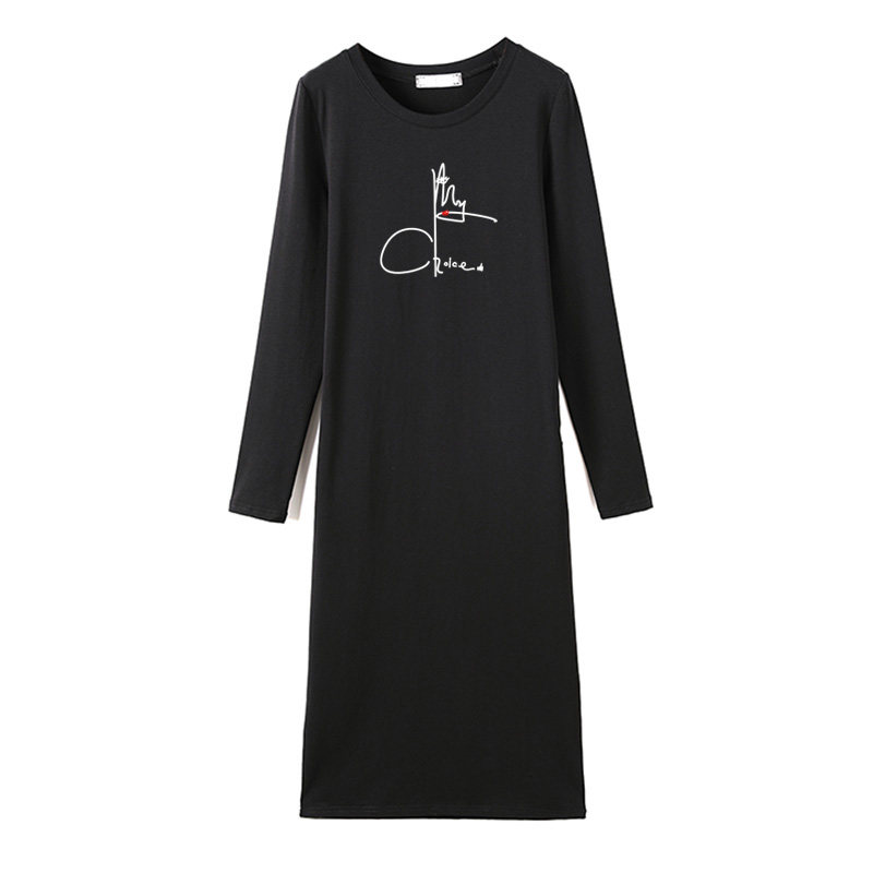 秋装2020年新款纯棉圆领外穿连衣裙 麦尔娇连衣裙