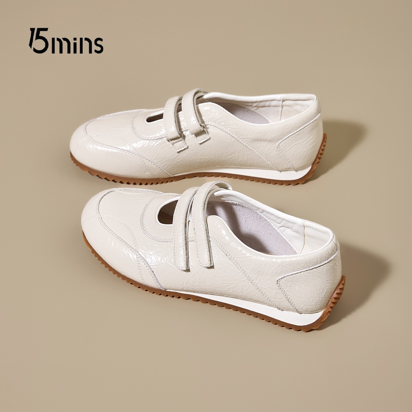 15mins厚底玛丽珍鞋女2026新款春季魔术贴浅口运动休闲鞋平底单鞋,淘宝优惠券,粉丝福利购,淘宝优惠卷