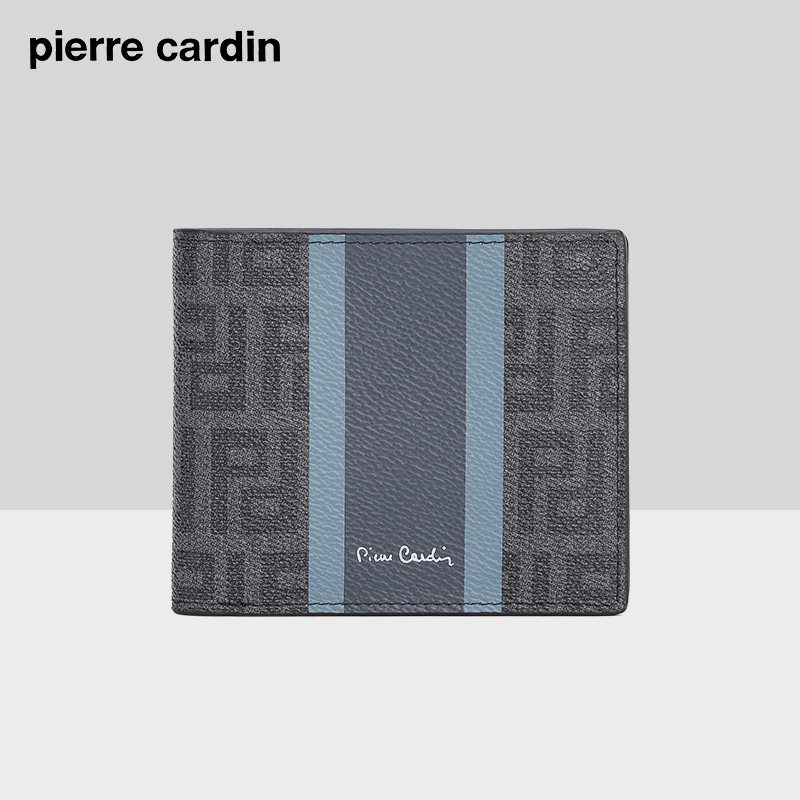 皮尔卡丹短款潮牌男士横款零钱包 皮尔卡丹箱包钱包