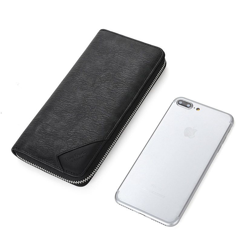 皮尔卡丹真皮商务休闲长款拉链钱包 皮尔卡丹箱包男士包袋