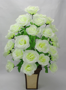 玫瑰花束仿真花假花36头大月季