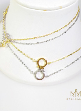 托帕石精油吊坠加厚电镀毛衣链