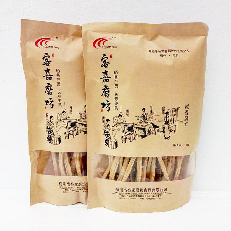 2件包邮客嘉磨坊原香腐竹梅州蕉岭特产农家黄豆腐皮支竹皮干货_虎窝淘