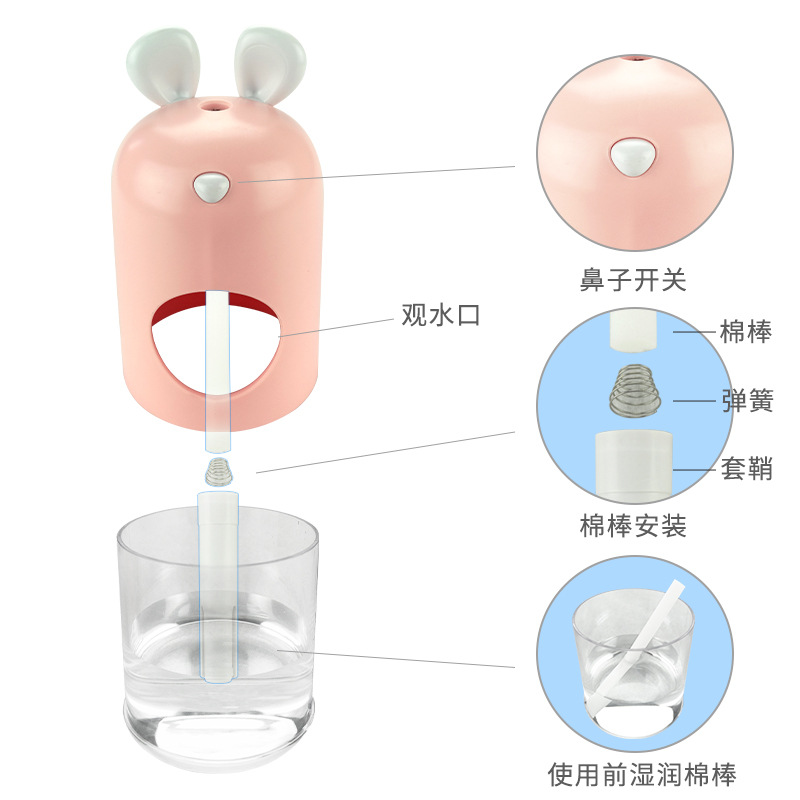 力冰新款加湿器 迷你桌面车载加湿器创意USB空气加湿器跨境小电器 - 图0